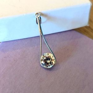 Tear Drop CZ Faux Diamond Pendant